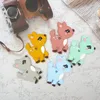 Pärlor Chenkai 10st BPA Free Silicone Deer Teether Cartoon Baby Silicone Pacifier för DIY Infant Necklace Tingeing Chains