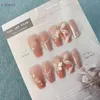 Falso unhas 24pcs pérolas decoradas decoração de flores de borboleta branca Fake for Manicure Set Fairy Girl Bride Artificial Unha Dicas