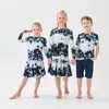 Famille correspondant tenues enfants garçons filles printemps été tie dye coton vêtements décontractés enfants mode ensemble haut et barboteuse correspondant vêtements 230522