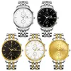 Relógios de pulso 2023 Fashion Casual Watch Men Silver Strap Brand Women Black Wholesale