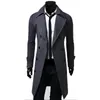 Men's Trench Coats Men Double Breasted Casual Overcoats Wool Blends Business Long Jackets Leisure Fit Coat 3XL