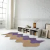 Dywany mieszane kolorowe fala sypialnia długa dywan puszysty pościel matka podłogowa drzwi domowe dekoracja domu