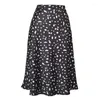 Jupes élégantes bureau dames léopard imprimé taille haute jupe femmes décontracté a-ligne Satin Y2k esthétique mince demi robe Streetwear