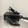 Scarpe casual di alta qualità Designer di lusso Donna Abito Paty Moda Slingbacks in vera pelle Décolleté Tacchi alti Sandali con nodo a farfalla Design Scarpa a punta Sandie