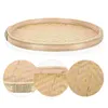 Plates Round Woven Bamboo Basket Tray Drying For Home