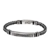 Bangle New Design Texture Men Armband Silver kinesisk stil retro punk trendig manlig kreativ personlighet handgjorda handsmycken