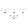 Sunglasses Frames Fashion Glasses Women Vintage Cateye Eyeglasses Frame Metal Myopia Optical Eyewear Transparent Lens Comfort Light Spectacl