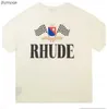 2023 Designer Shirts Summer Mens T-Shirts Womens Rhude Designers For Men tops Lettre polos T-shirts brodés Vêtements T-shirt à manches courtes Grands T-shirts 17YR