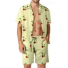 Tracksuits voor heren radijs Moeder en Baby Beach Men Sets Groente Print Casual Shirt Set Summer Graphic Shorts Tweedelig Esthetic Suit Plus