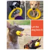 Dog Toys Tuggar 1pc Dog Toys Training Ring Puller Eva Resistant Bite Pet Flying Disk Ring Puller Floating Interactive Tuggleksak för stor hund G230520