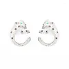 Stud Earrings Leopard Style Non-Piercing Ear Clip For Women