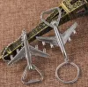 Aviar aeronaves Keychain Abridores de cerveja Plane formam cerveja Keyring Birthday Wedding Party Presente Chaves F0622