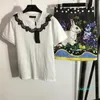 2023-Womens Dress 2pcs Zestawy koronkowe T-koszule TEE Rabbit Print Druku