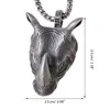 Hänge halsband mode djur noshörning för huvudhalsband smycken tillbehör unisex