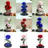 Decoratieve bloemen Eeuwige bewaarde rozen in glaskoepel 5 Bloemhoofden Rose Forever Love Wedding Favor Mothers Day Gifts For Women