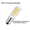 전구 15W LED 전구 220V 110V 냉장고 옥수수 램프 흰색/따뜻한 흰색 SMD2835 교체 할로겐 샹들리에 라이트 링