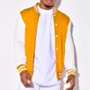 Herrjackor herrjacka par gata hip hop retro baseball uniform casual sport mode mångsidiga toppar