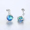 Dangle Earrings Blue Gem Beautifully Fashion Good Jewelry For Women 2023 Ear Gift In 925 Sterling Silver Super Deals