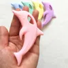 Crystal chenkai 5pcs bpa grátis silicone golfinho mordomo chuveiro de bebê chupeta de pingente de jóias de enfermagem de jóias diy de brinquedo de brinquedo de brinquedo de brinquedo