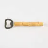 100Pcs Bamboo Handle Creative Retro Drink Opening Tool Restaurant Household Bar Kitchen Bamboo Root Wooden Handle Bottle Opener