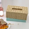 Aufbewahrungsbox für Flaschen, Rattan, Vintage-Stil, Serviettenhalter, Aufbewahrungsbox für Unordnung, Aufbewahrung für Wohnzimmer, Schreibtisch, Dekoration (beige)