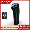 Electric Shaver Pfay Men's Electric Shaver Rechargeble Razor for Men 3D Triple Blade Face Shaving Machine Type-C Snabbladdning Skägg Timmer