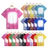 Family Matching Outfits Sublimation Blanks Bleach T Shirts For DIY Printing Photo Parent-Child Clothes T-Shirt Anniversary Tee Tops Casual Tshirts FS9554