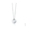 Pendentif Colliers Original Tiffny Designer Collier Femmes 925 Sterling Sier Classique Coeur Haute Qualité En Gros Bijoux De Luxe Drop Dhz6C