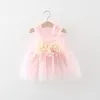 Meisje jurken peuter kinderen prinses jurk zomer geboren baby Koreaanse schattige mouwloze kleding tule kant met vlindervleugels 9m-2t