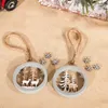 Decorações de Natal Pretty Wooden Round Elk Wall Plening for Tree Ornament Years Decoration Kids Presente