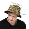 Berretti Custom Green Daisy Hippie Flower Pattern Cappelli a secchiello Donna Uomo Fashion Summer Outdoor Sun Fisherman Cap