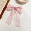 Tatlı örgü flama barrettes Üç Katlı Yay Saçkop Net İplik Bowknot Şerit Saç Klip İpeksi Bowknot DIY Saç Aksesuarları