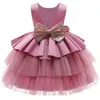 Fille Robes 12 M Bébé Robe Né Rose Sequin Arc Tutu Robe Infantile Un An Anniversaire Couches Tenues Fleur Pour Le Mariage