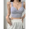 Camisoles & Tanks Sexy Push Up Bra Solid Color Vest Camis For Women Corset Underwear Crop Top Tube Gather Fashion Ladies Lingerie