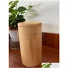 Andere keukengereedschap Bamboo Triple Salt Case Round Box voor peper Spice Cellars Storage Container met draaimolenmagnetische deksels vallen deli dhcwk