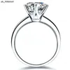 Bagues de bande 99 OFF Solitaire 1ct Lab Bague en diamant 100 Réel 925 en argent sterling Bague de fiançailles Bagues de mariage pour femmes hommes Bijoux de fête J230522