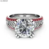 Anneaux De Bande Bleu Saphir Fleur Anneaux Or 18K Doigt De Mariage Péridot Anillos De Pierres Précieuses Rubis 1carat Dainty Cirle Anneaux pour Femmes J230522