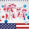 Décoration de fête USA Independence Day Bow Happy American Independence Day Cheer USA 4 juillet 2023 Party DIY US National Day Gift Bowknot Favor T230522