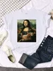 Skjortor skjorta märke sommar mode kvinnor mona t lisa kramar katt härlig söt tryckt t-shirt för kvinnors crewneck gothic tshirt casual överdimensionerad tee