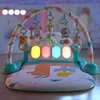 Two in one folding toy fitness stand for infants and young children rocking chair for children rack early education sound light baby pedal piano toys BA034 E23