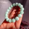 Braccialetto verde naturale Larimar perline rotonde braccialetto donna uomo potente perline elasticizzate gioielli in cristallo 7mm 8mm 9mm 10mm 11mm AAAAAA