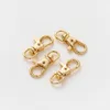 5Pcs 14K/18K Color Oro Placcato In Ottone Catenaccio Ganci Split Portachiavi Connettore Girevole Moschettone per la Creazione di Gioielli FAI DA TE