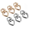 5 datorer/Lot Metal Love Heart Spring Clasps för DIY -smycken Öppningsbar karabiner Keychain Bag Clips Hook Dog Chain Buckles Connector