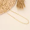 Kedjor vintage hjärtat pärlstav hänger halsband söta lyxhalsband för kvinnor heliga geometri krage bohemiska smycken radband krage