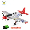 Electric/RC Aircraft WLtoys A280 Brushless Motor RC Airplane P51 Fighter Simulator 2.4G 3D6G Mode Aircraft with LED Searchlight Plane Toys for Adults 230522