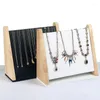 Jewelry Pouches Fashion Large Liglamo Display Stand Necklace Wooden Multiple Easel Showcase Holder