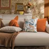 베개 벨벳 커버 45x45cm 소파 거실 침실 침실을위한 소프트 오렌지 매듭 홈 장식