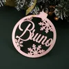 Other Event Party Supplies Custom Christmas Tree Baubles Christmas Tree Decor Personalized Ornament Laser Cut Names Christmas Custom Gift Tags Name Decor 230522