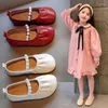 Athletic Shoes Children Princess Spring 2023 Autumn Fashion Toddler Girls Pearls Slip-On Party Elegant Flats Kids Leather