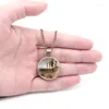 Pendant Necklaces Vintage Jesus Cross Pattern Glass Dome Black Necklace Men Women Retro Jewelry Accessories Gifts